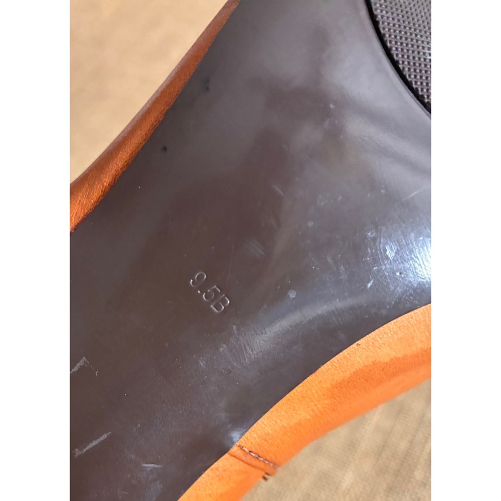 Lauren Ralph Lauren Verla Cognac Leather Pointed Toe Stiletto Ankle Boots 9.5B - Picture 10 of 10